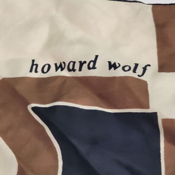 Howard Wolf Vintage Silk Puzzle scarf 29x29 Inch - Picture 3 of 7